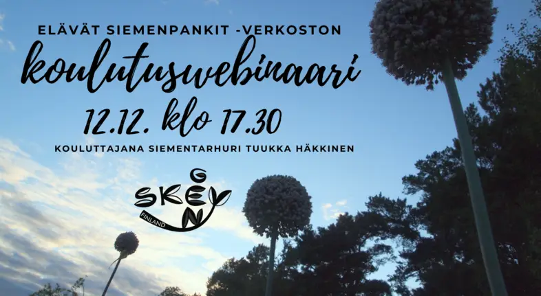 Elävät siemenpankit -koulutuswebinaari 12.12.2024!